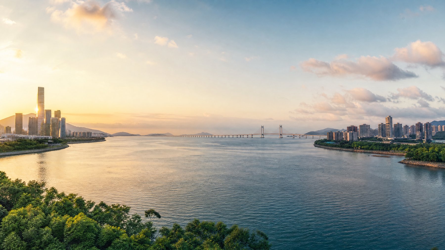 珠江口海灣與城市的跨境合作概念景觀